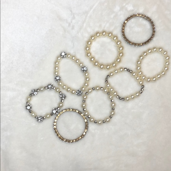 Pearl crystal daimond bracelet with mixing jewelry - Picture 1 of 8